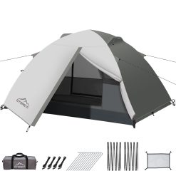 Gysrevi Tienda de Campaña 2-3 Personas, con a Prueba de Viento Impermeable, Tienda de Cúpula de Doble Capa Portátil Ultraligera, para Trekking, Camping, Playa, Aventura Etc